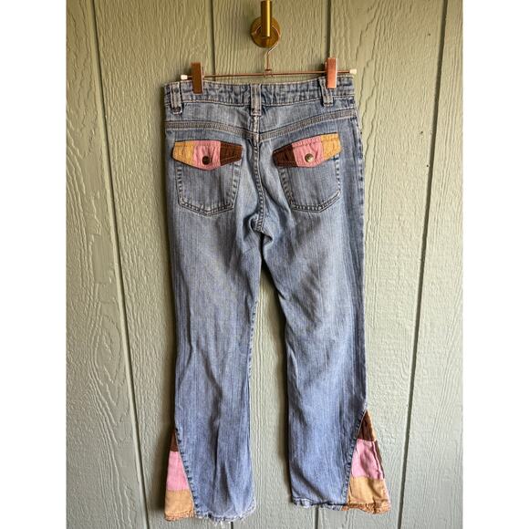 Girls Vintage Patchwork Bongo Flare Jeans Size 12 - Picture 5 of 5